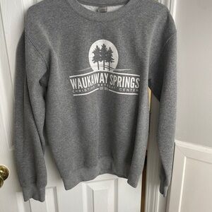 Gildan Gray Women's Crew Neck Sweater